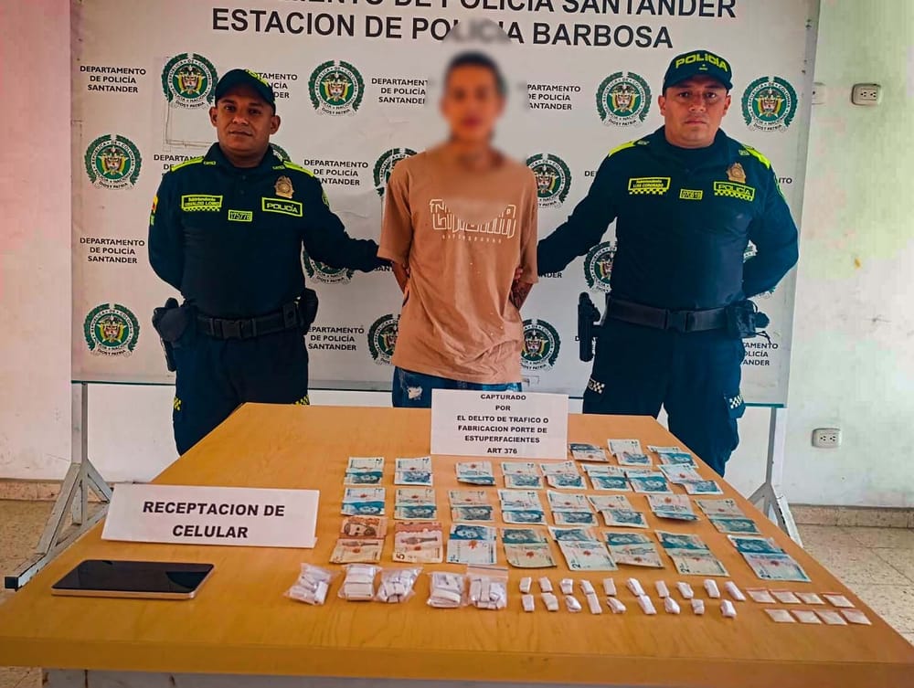 Capturado en Barbosa con 40 dosis de “Bazuca” imagen de la publicación